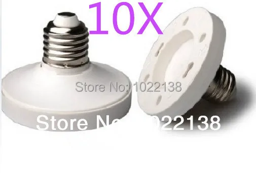 10pcs E27 to GX53 LED socket adapter Light base Lamp holder Bulb ...