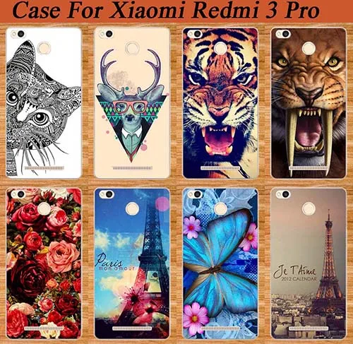 Модные чехлы для Xiaomi Redmi 3 Pro 3s самодельные цветные окрашенные тигр Сова роза
