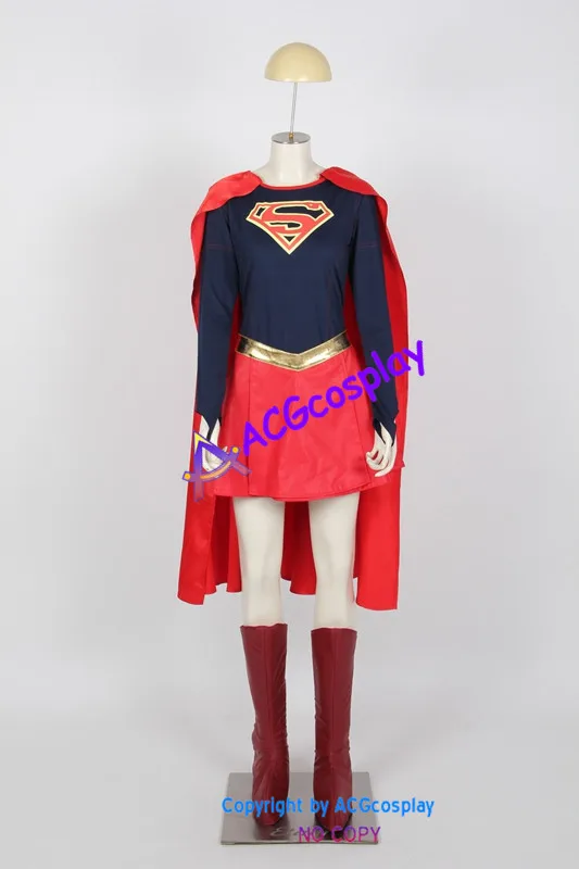 Супердевочка Косплей костюмы Супер вашу девочку от DC comics ACGcosplay костюм