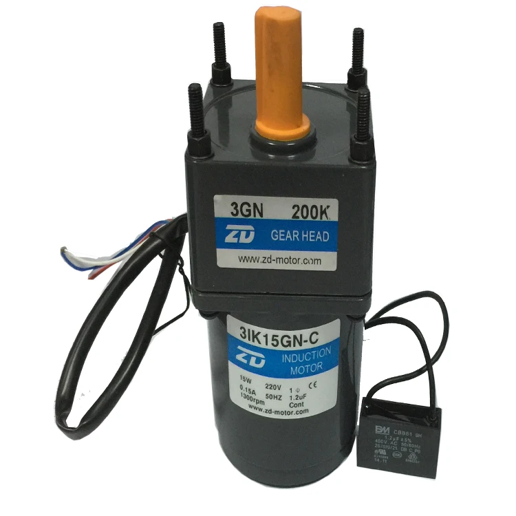 

70mm 15W motor model 3IK15GN-C / 3GN200K -reduction 1: 200 synchronous speed 6.75 rpm