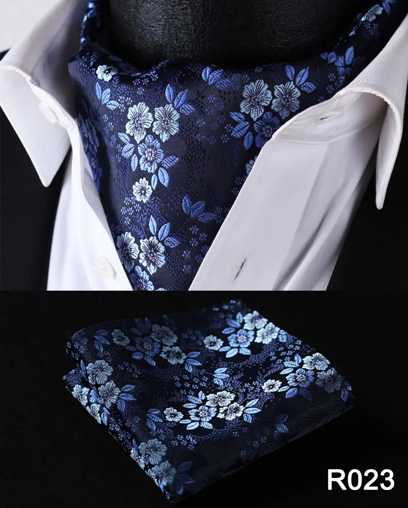  Party Classic Pocket Square Wedding Floral Paisley Men Silk Cravat Ascot Tie Handkerchief Set #RF2