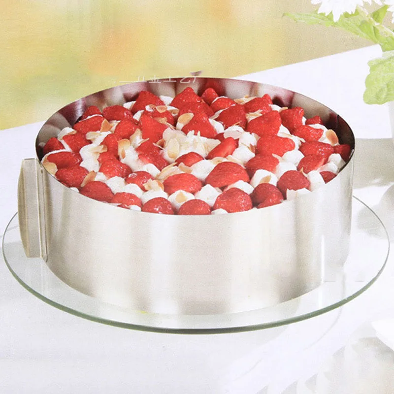 Форма для выпечки paderno разъемная 10см 47758. Раздвижная форма для выпечки. Кольца для выпекания тортов. Раздвижное кондитерское кольцо для выпечки торта 16-30 см. Форма под торт.