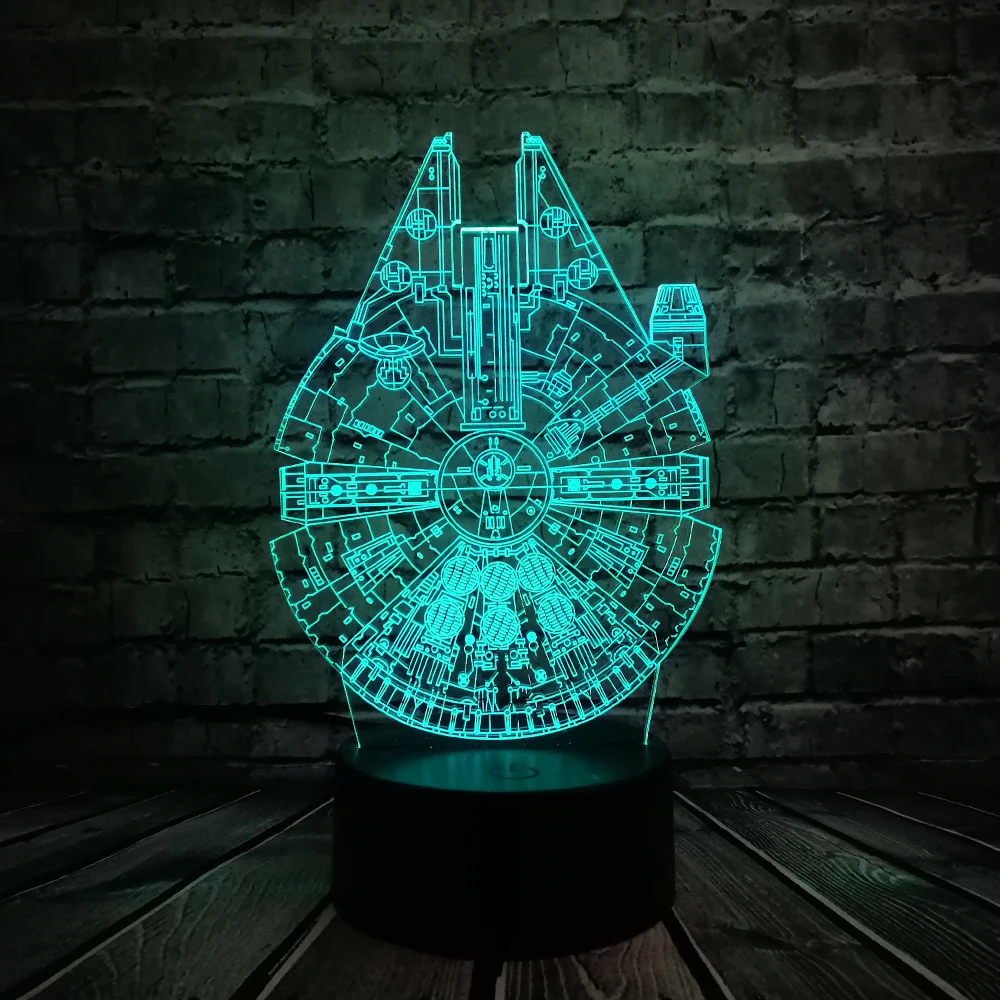 Звездные войны НЛО BB8 R2D2 3D светодиодный светильник крутой мальчик Спальня Ночной