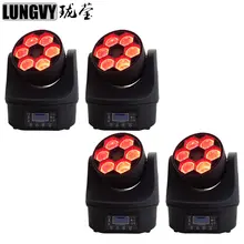 4 шт./партия, Bee Eye 6*15 Вт, 4в1, RGBW светодиодный луч с движущейся головкой для дискоклуб вечерние музыкальные рождественские сцены