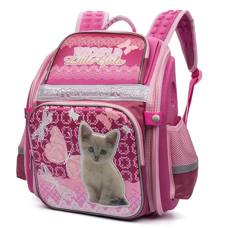 Водонепроницаемый нейлоновый рюкзак для девочек с принтом кошки|brand school bags|quality