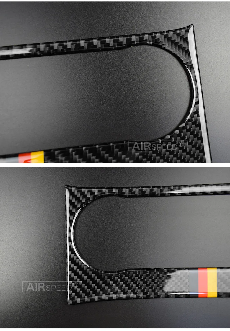 Mercedes Benz C Class W204 Accessories 2011-2013 Carbon Fiber Car Interior Air Conditioning Control Cover Stickers (5)