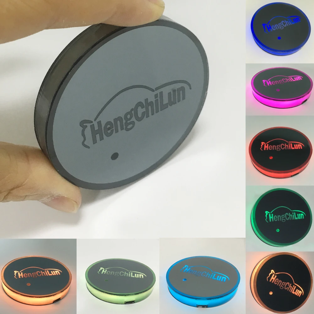 7 светодиодный цветов RGB автомобильный подстаканник водостойкий перезаряжаемый