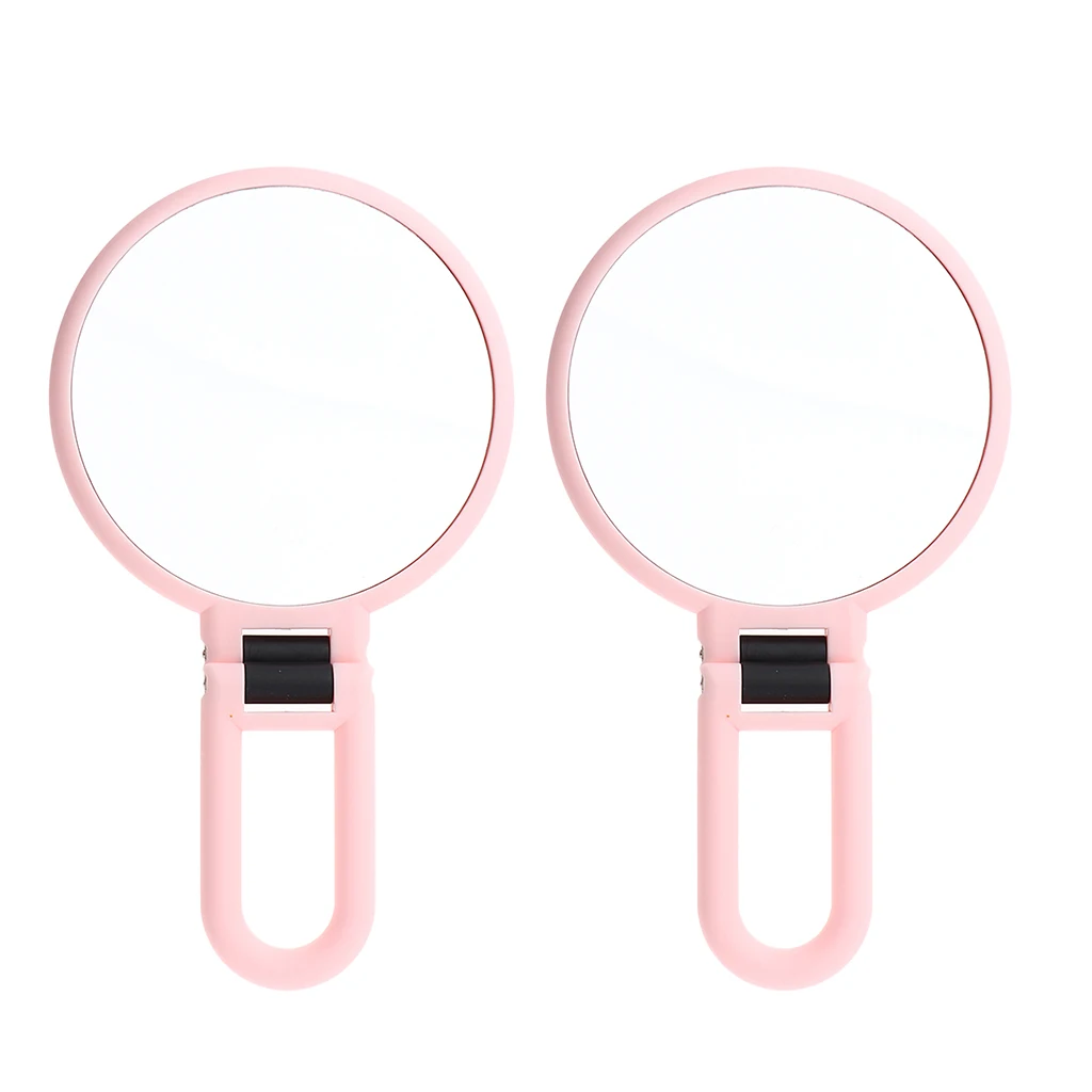 Double-Sided Portable Foldable HD Cosmetic Makeup Beauty Mirrors w/ 5x/10x magnifying mirror & normal mirror