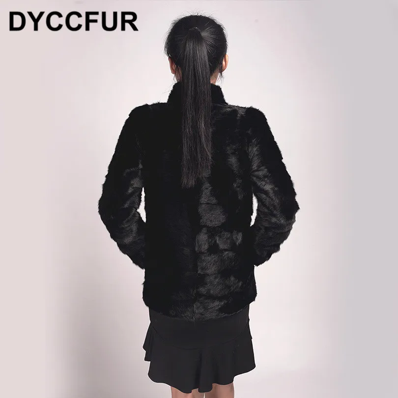 DYCCFUR 2018 реального норки пальто с мехом меховым капюшоном утепленные натуральным