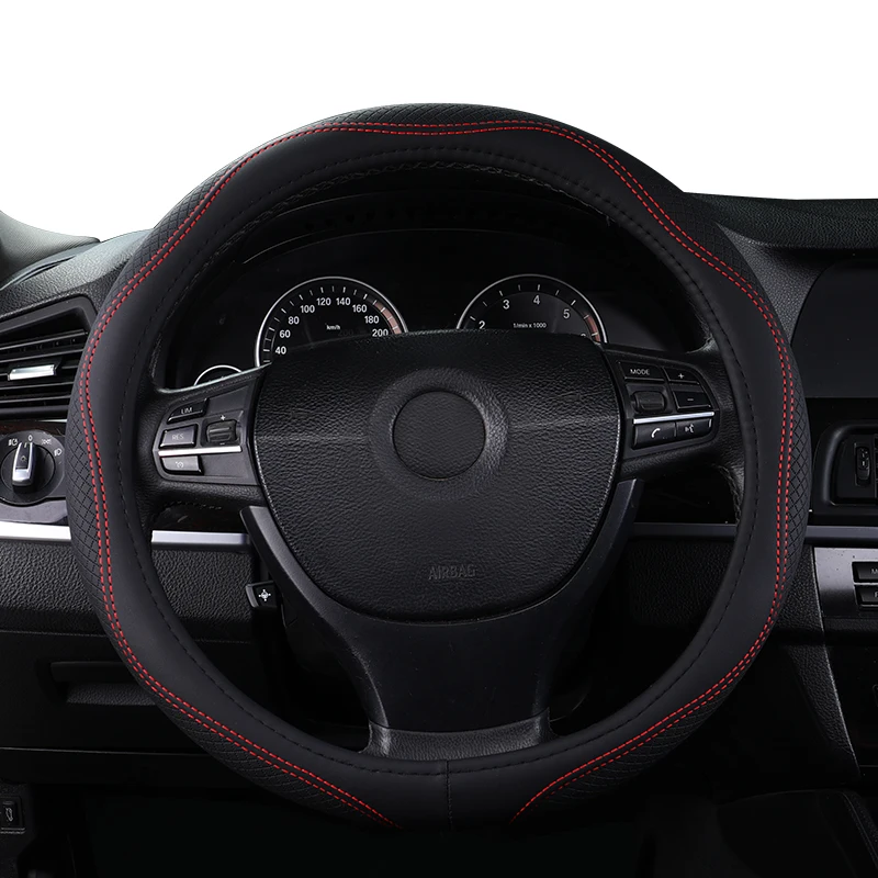 

2019 not moves plus size car steering wheel cover artificial pu leather slip-resistant, steering wheel hubs 38cm/15"