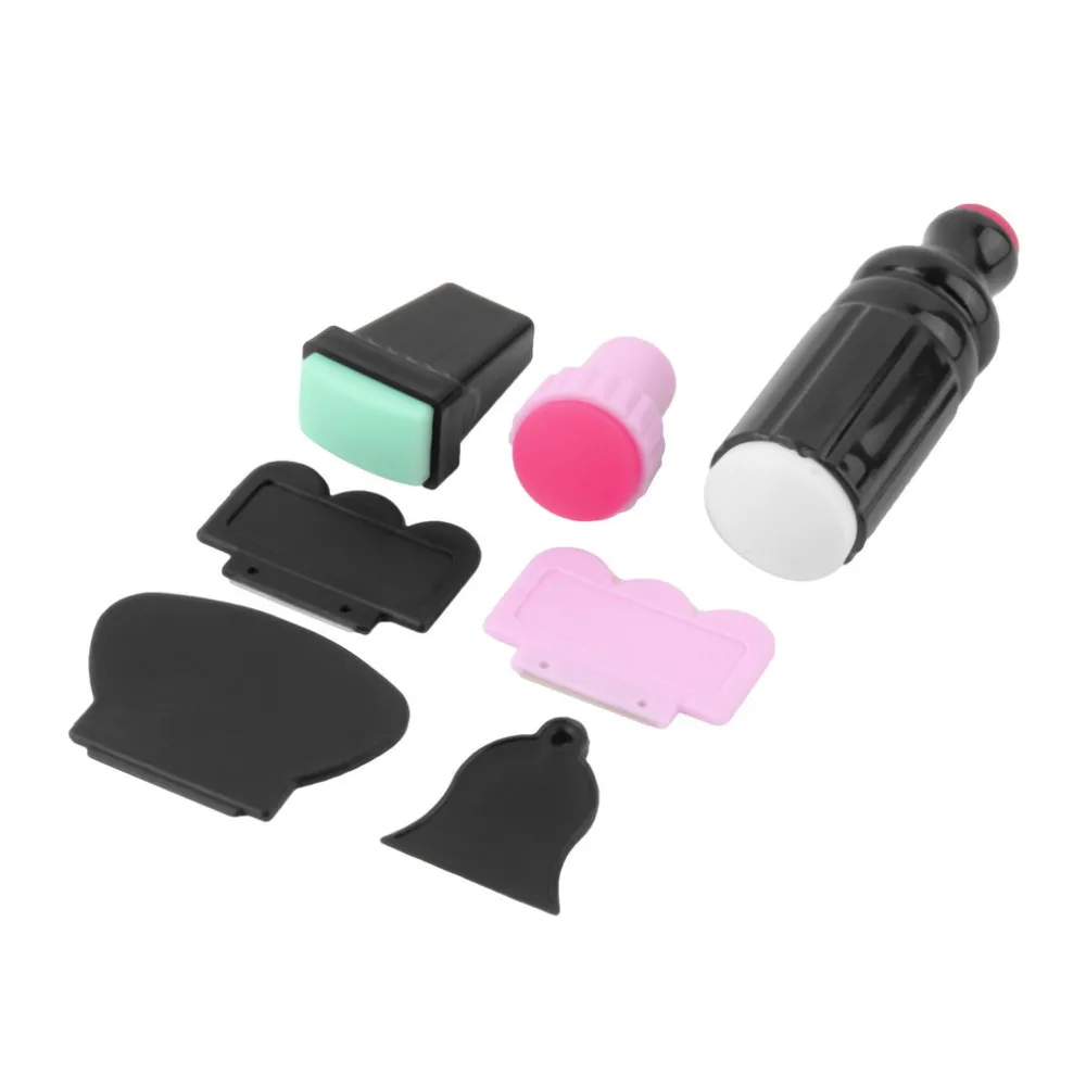 Nail Art Stamping Stamp Tools Scraping Knife Set Rectangle Round nail