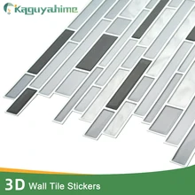 Kaguyahime 3D имитация керамический Кристалл наклейки на стену самоклеющиеся мозаичные плитки для поделок, керамические водонепроницаемые обои для дома