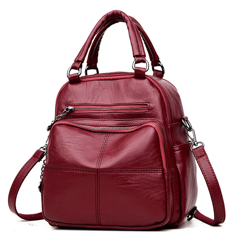 Woman backpack Leather Brands Female Backpacks High Quality Schoolbag