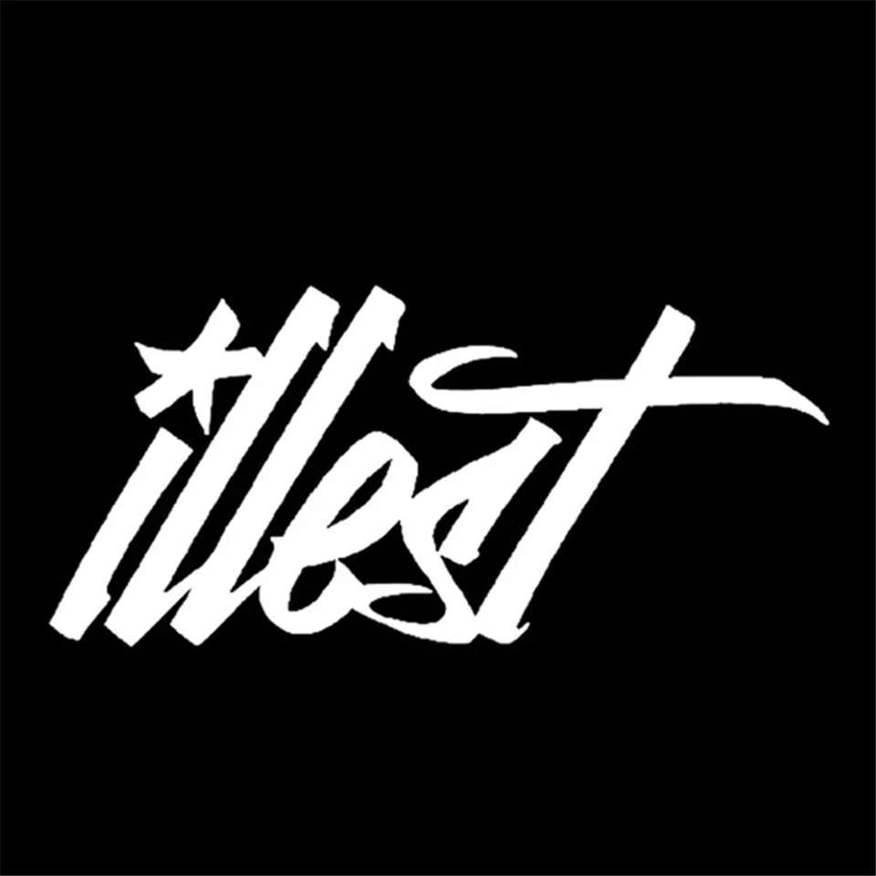 20.59.5CM ILLEST Reflective Fun Drift Racing Motorcycle Car Sticker Decal BlackSilverlaser (3)