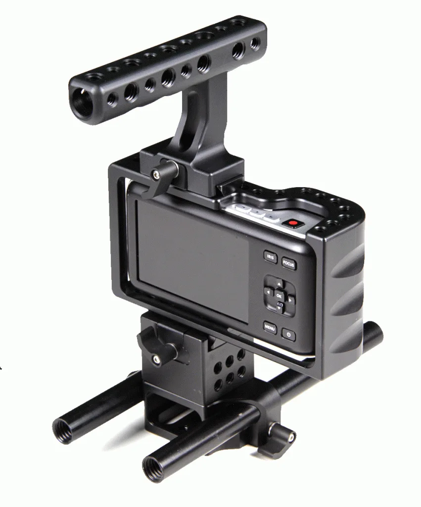 

NEW BMPCC Cage Rig w/ Top handle handgrip for BlackMagic Pocket DSLR Camera rig DHL free shipping
