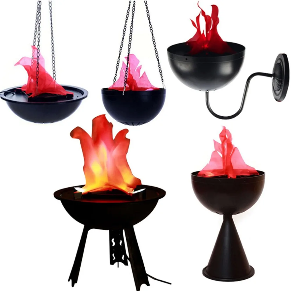 

Halloween Decoration Electronic Props Brazier Lamp Hanging Simulation Flame Lamp Ornaments Halloween for Bar Haunted House