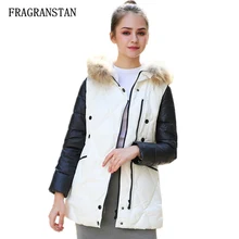 Для женщин осень-зима толстый меховой воротник с капюшоном Подпушка куртка Женская мода Хит Цвет Мужские парки леди высокое качество Повседневное пальто jq369