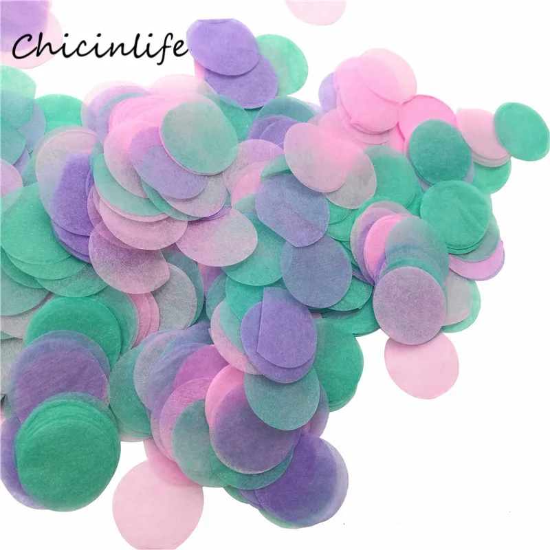 

Chicinlife 1pack 2.5cm Round Tissue Paper Confetti Balloon Wedding Birthday Mermaid Party Decoration Pink Confetti Table Decor