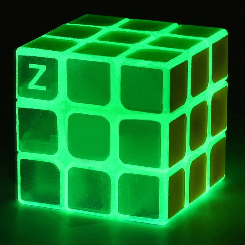 Светящиеся в темноте 3x3, для соревнований, волшебный куб, головоломка игрушка светящийся Магический кубик фосфоресцирующий Детская образовательная игрушка в классическом стиле для девочек и мальчиков