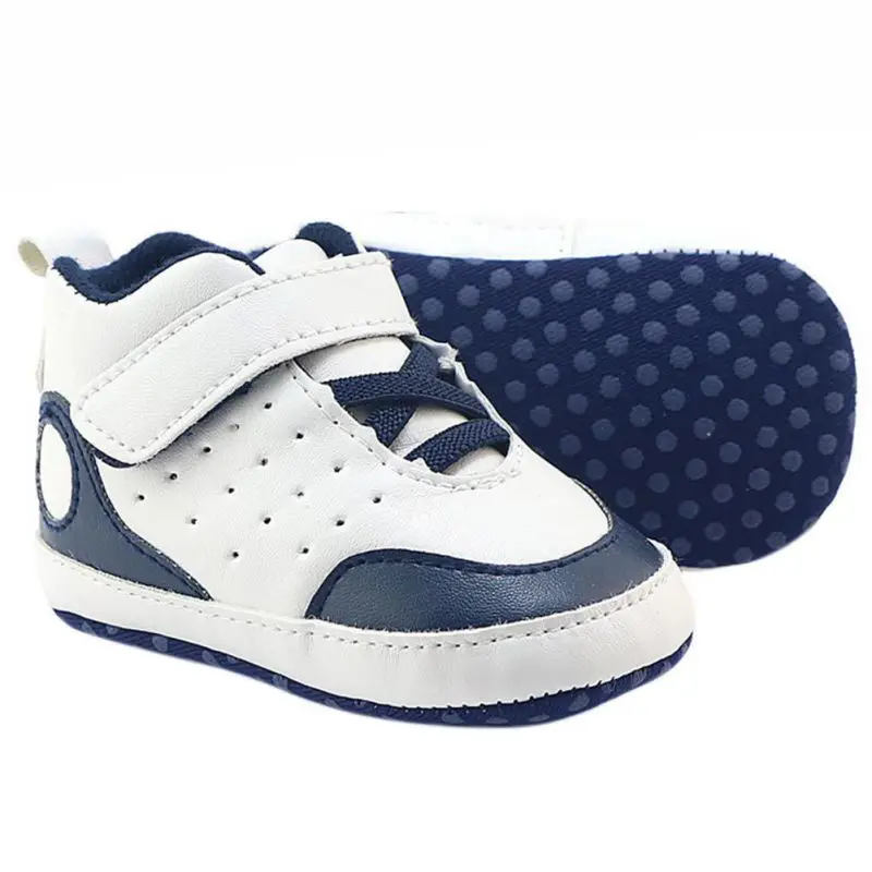 

0-18 Mounth Soft Bottom Sneakers Baby Boys Girls First Walkers PU Leather Baby Non-slip Toddler Shoes