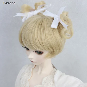 

Bybrana Short blonde hair for 3/1 4/1 6/1 High Temperature Fiber for Dolls