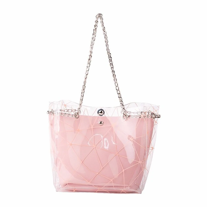 

Summer small bag female 2019 new wild plastic child female bag pvc transparent jelly package chain Messenger bag