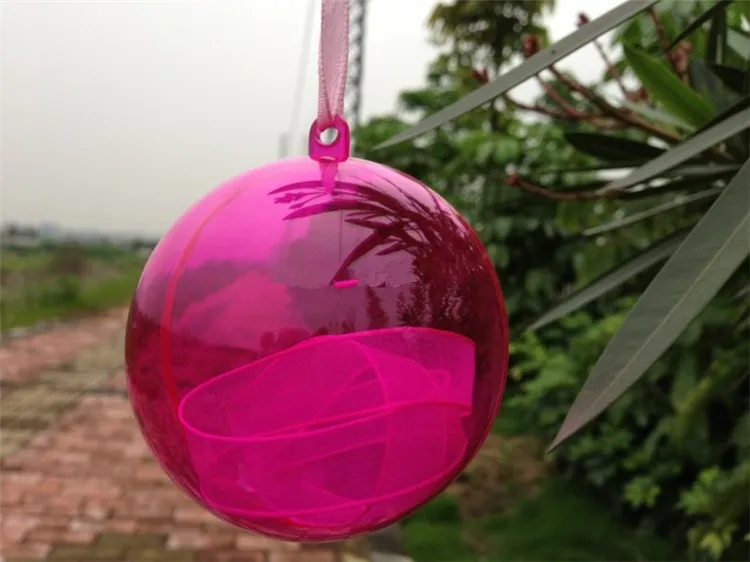 10 шт романтического дизайна Рождественское украшение в виде шара прозрачное может открыть пластиковое рождественское прозрачное украшение подарок