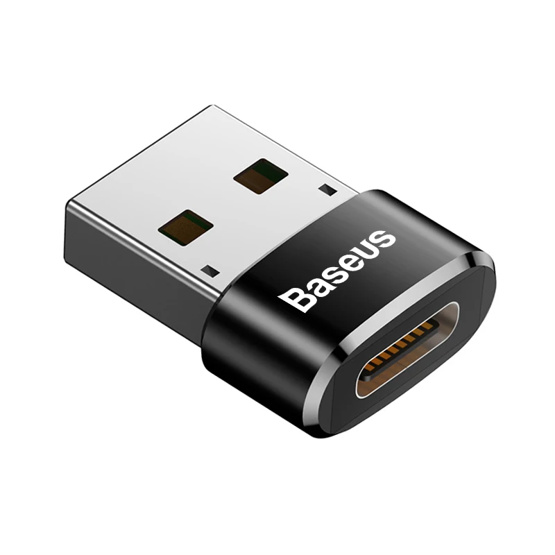 Адаптер Baseus USB на usb type C OTG USB-C конвертер type-c адаптер для samsung S10 Xiaomi Mi 9t Oneplus 7 6t USB OTG разъем - Цвет: Round Type