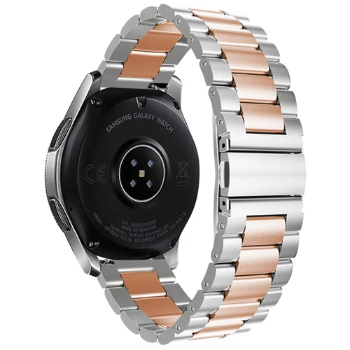 Silver and Rose JKING Нержавеющая сталь ремешок для samsung Galaxy часы 46 мм SM-R800 спортивные наручные браслет серебристый, черный золото - Цвет: Silver and Rose