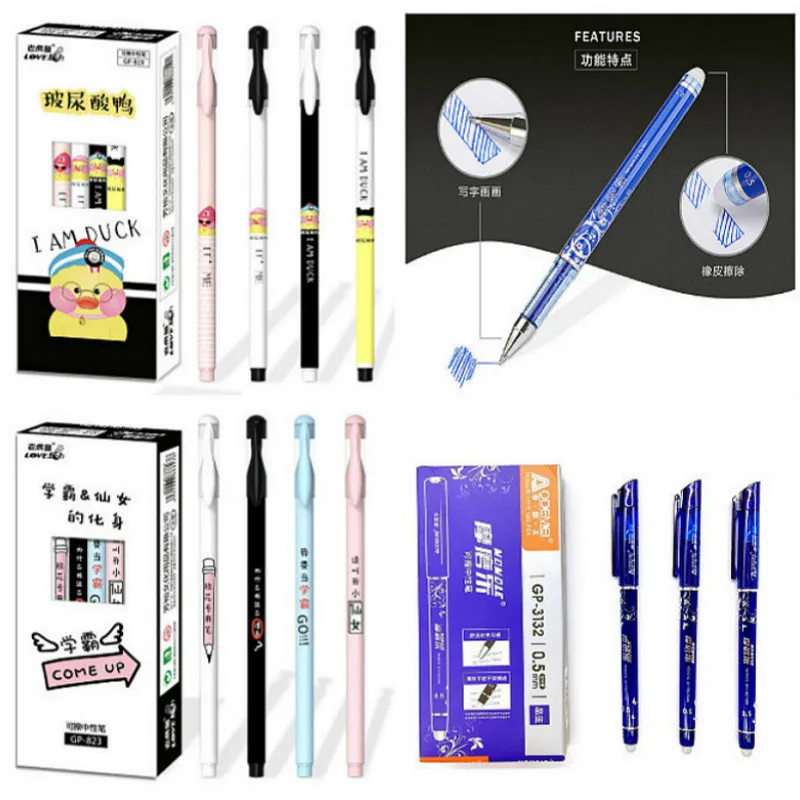 

1p Erasable Writing Fluent Ballpoint Pen Multifunctional Tool Pen Fashion Creative Stylus Stationery Writing Pen School Ball Pen