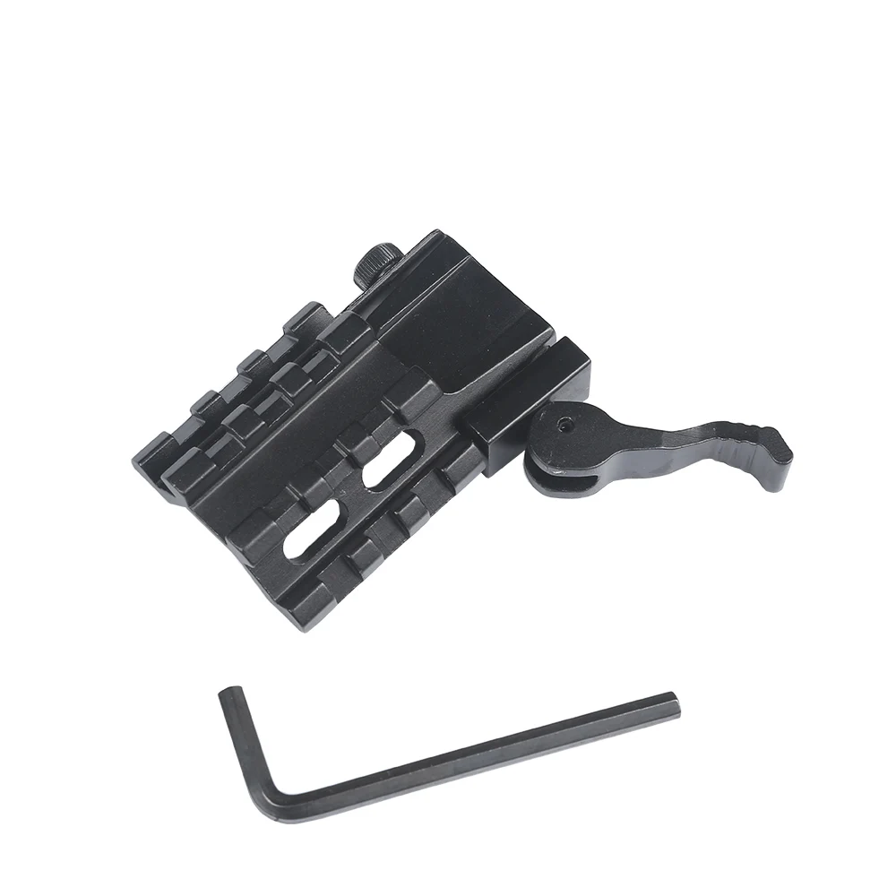 

MIZUGIWA Tactical Low Profile 45 Degree Offset Double Side 20mm Picatinny Rail Scope Mount Base Flashlight Laser Mount Hunting