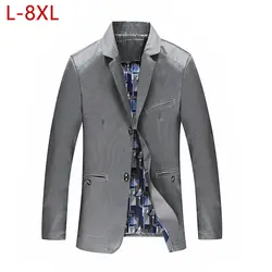 L-8XL большой Размеры Для мужчин осенняя куртка Slim Fit сплошной Цвет Бизнес длинные ветрозащитный Тренч брендовые модные ветровки