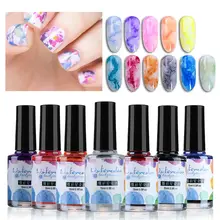 15 мл Лак для ногтей с акварельными чернилами гель с рисунком цветения дыма эффект размазывания пузыря DIY Дизайн ногтей фиолетовый зеленый Маникюр для украшения ногтей