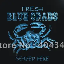 LK313-синие крабы Ресторан морепродукты Бар световой знак