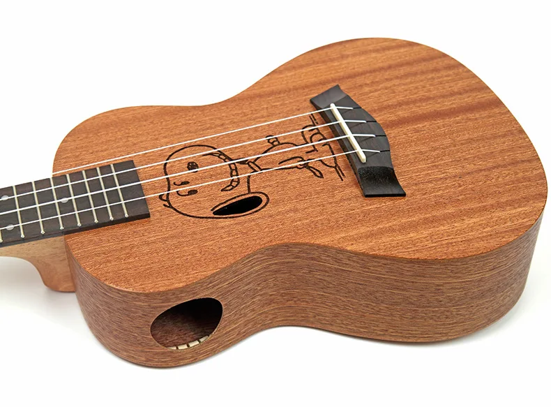 2" концертный Sapele Ukulele мультфильм 4 струны Гавайи мини маленький guita путешествия ukelele Акустическая гитара Ukefor детский концерт