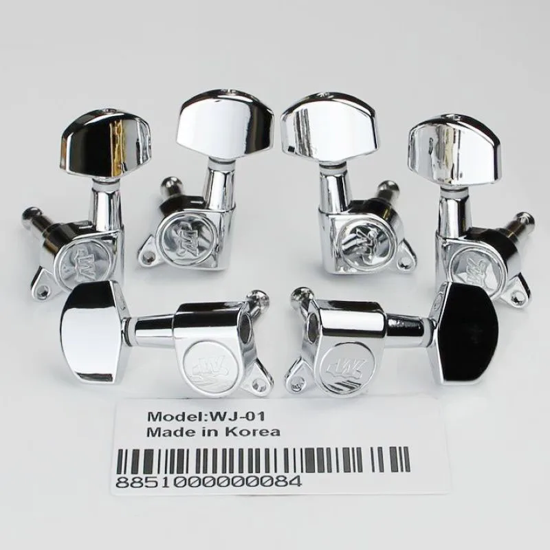 

NEW Wilkinson WJ-01 3R3L Guitar Machine Heads Tuners WLS 3+3 Chrome Silver Tuning Pegs ( With packaging)