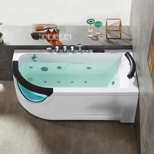 Q307N маленькая современная бытовая ванна для ванной комнаты высококачественная акриловая ванна термостатическая массажная ванна для серфинга 220 В(1400*770 мм