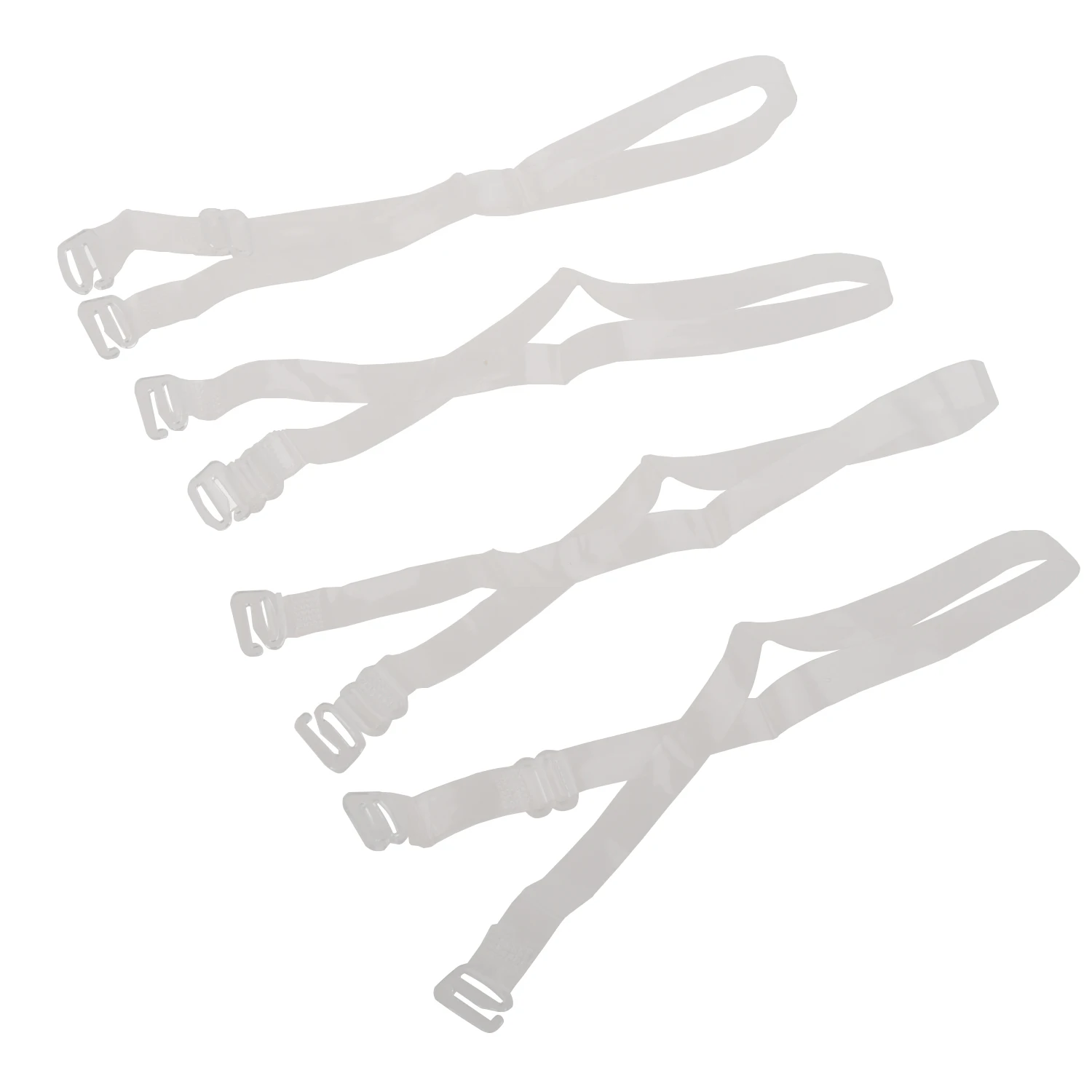 SODIAL(R) 2 Pairs Adjustable Clear Invisible Bra Shoulder Straps for