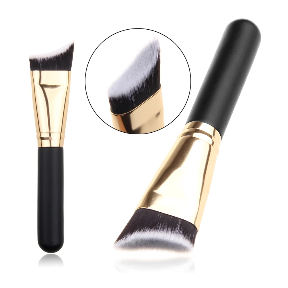 Gold Pro Single Makeup Brush Makeup Brush Crescent Oblique Head Month