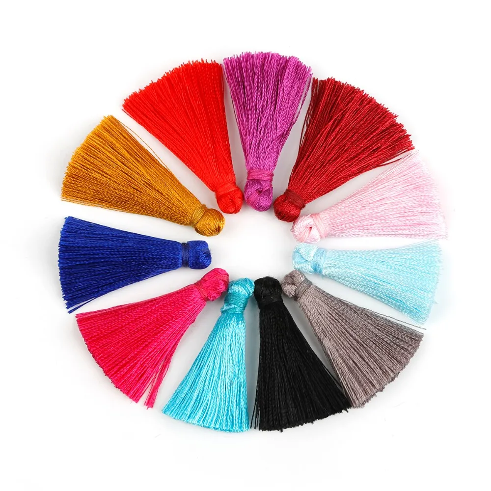 

New Version Length 35mm 10pcs/bag Rayon Silk Tassel Earring Necklace Jewelry Decoration DIY Jewelry Making Accessories