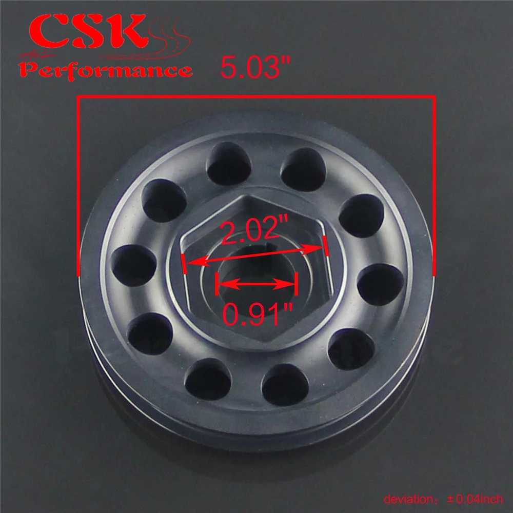 Гоночный светильник шкив из сплава для Civic EK9 Integra DC2 Type R CTR BLACK|crank pulley|racing pulleypulley civic