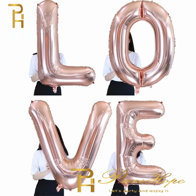 

40Inch LOVE Balloon Letter Foil Balloon Wedding Valentine's Day Anniversary Decoration Baby Shower Party Baloon Photo Booth Prop