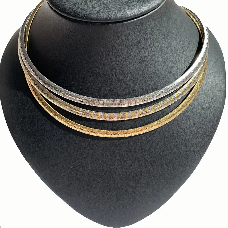 USENSET Women Choker Stainless Steel Jewelry Necklace Charm Collar Gold/Silver Color Snake Chain For Girls
