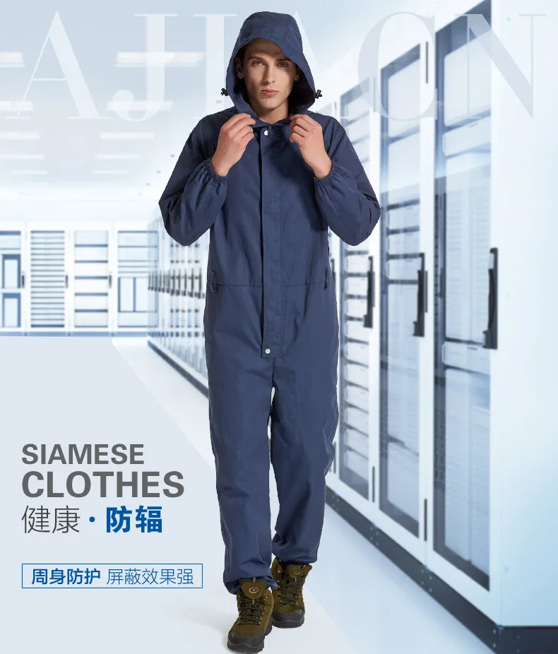 Electromagnetic radiation protection suit, machine, computer room, electrical protective clothing,EMF shielding work Electromagnetic radiation protection suit, machine, computer room, electrical protective clothing,EMF shielding work