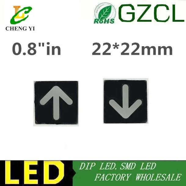 

10pcs free shipping 0.8inch red Arrow LED Display 0.8" 0.8in digital tube 22*22mm red indicator lights