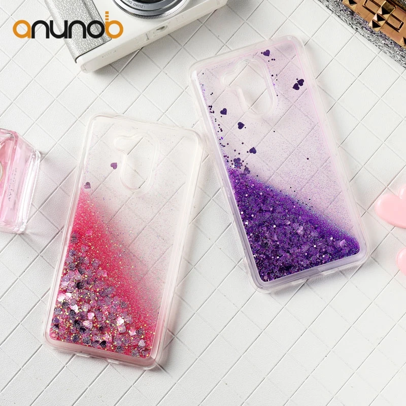 

Anunob Case For Samsung Galaxy Note 9 Cases Samsung Note 9 Covers Liquid Glitter TPU Back Shell Hood Bags Phone Coque Cover