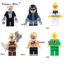 Одиночный супер герой фильм "Росомаха" Логан X-man X-23 Лора Кинни Железный кулак he-Man строительные блоки модели игрушки для детей комплекты