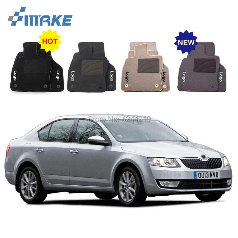 

For Skoda Octavia Car Floor Mats Front Rear Carpet Complete Set Liner All Weather Waterproof Customized Car Styling