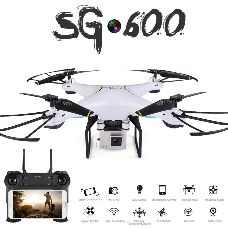 

SG600 RC Drone with 0.3mp or 2mp HD Camera WIFI FPV Quadcopter Auto Return Altitude Hold Headless Mode RC Helicopter VS Syma x5c