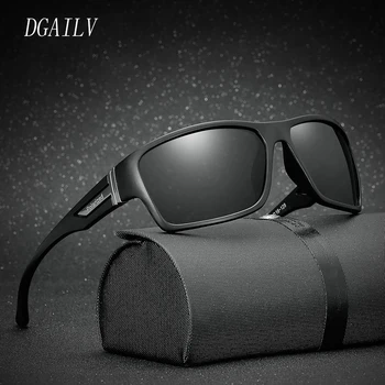 

DGAILV Classic Polarized Sunglasses Brand Designer Men Sun Glasses Travel Driving Male Square Night Vision Glasses Eyewear UV400